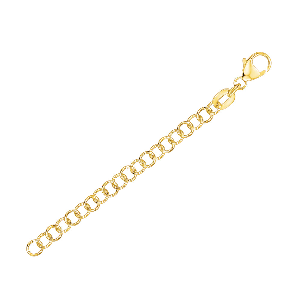 Chain Extender for Necklace Sterling Silver Rolo Width 3.6mm Length 2" by Massete