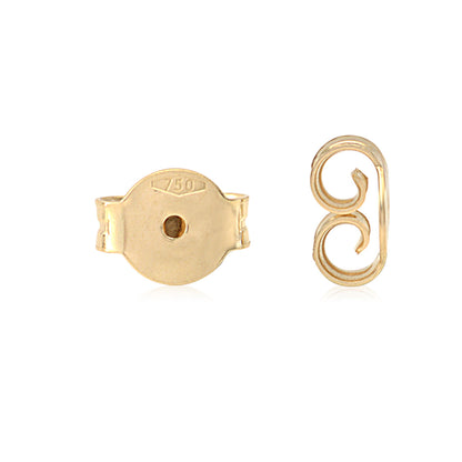 Earring Back Replacements Butterfly 18K Solid Yellow Gold Italy by Massete
