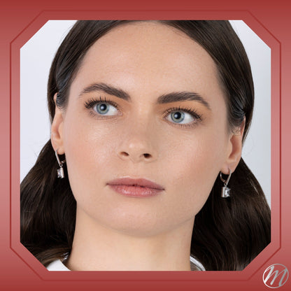 Sterling Silver 925 Simulated Diamond Square Asscher Cut Halo Leverback Earrings Dangle by Massete