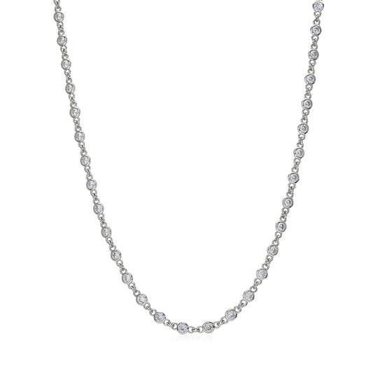 MASSETE Sterling Silver 925 By the Yard Long Opera Length Necklace Chain 35" by Massete
