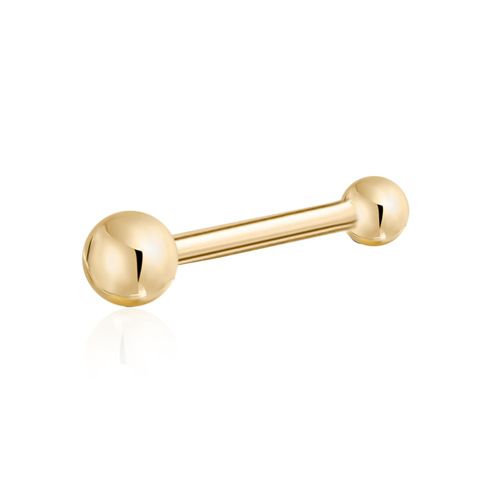 14k Gold Nose Ring Tiny Ball Micro Stud Piercing Body by Massete