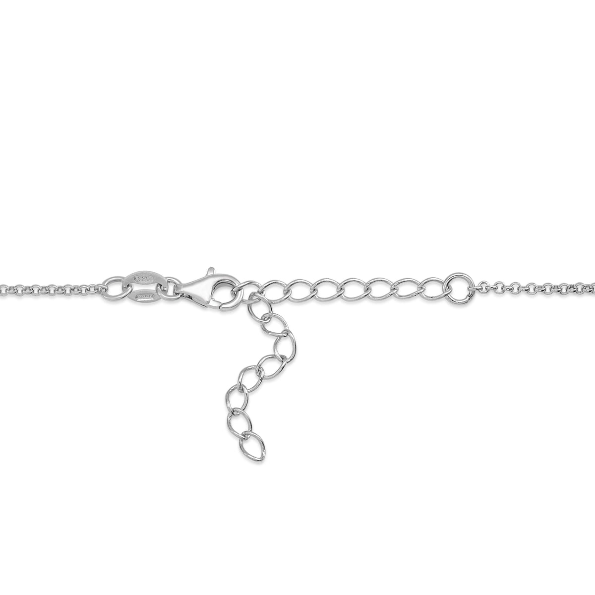 MASSETE Sterling Silver 925 Triple Dangle Heart and Gold Plated Star Pendant Necklace Rolo Chain 17" by Massete