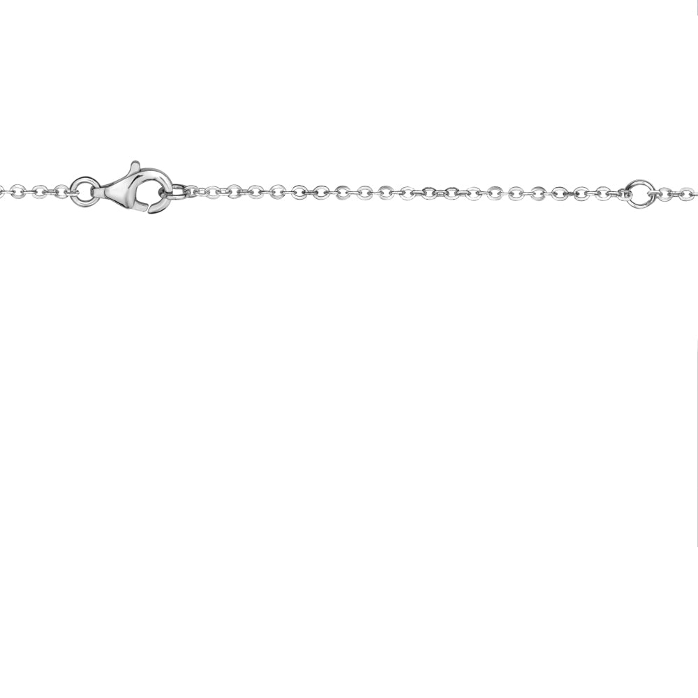 Sterling Silver Necklace Pendant for Girls Very Large Pretty Butterfly with Simulated Diamonds 18" by Massete