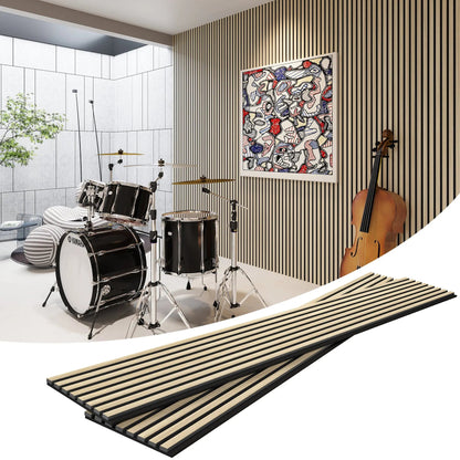 MDF Acoustic Slat Wood Wall Panels by HAUSVITA