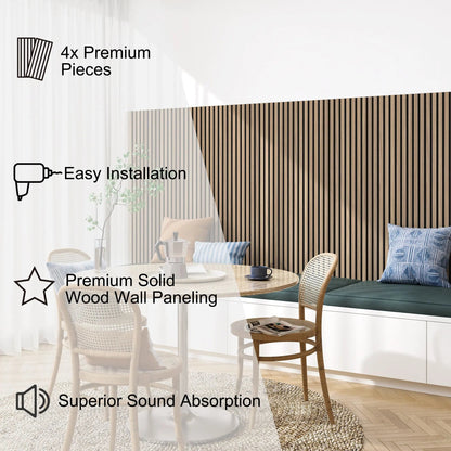 MDF Acoustic Slat Wood Wall Panels by HAUSVITA