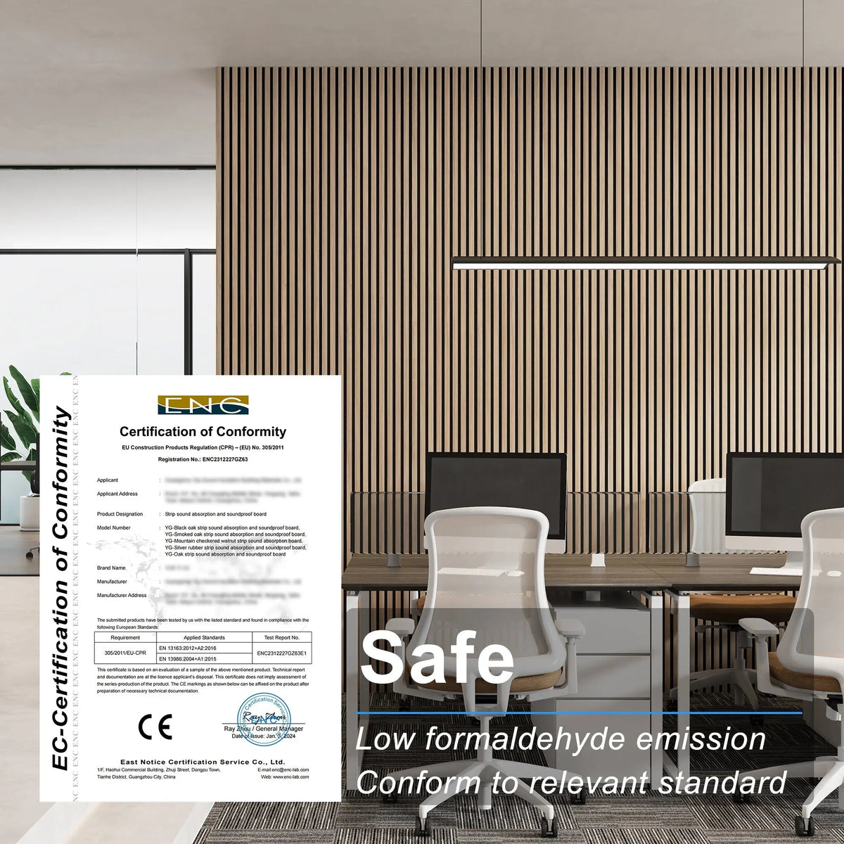 MDF Acoustic Slat Wood Wall Panels by HAUSVITA