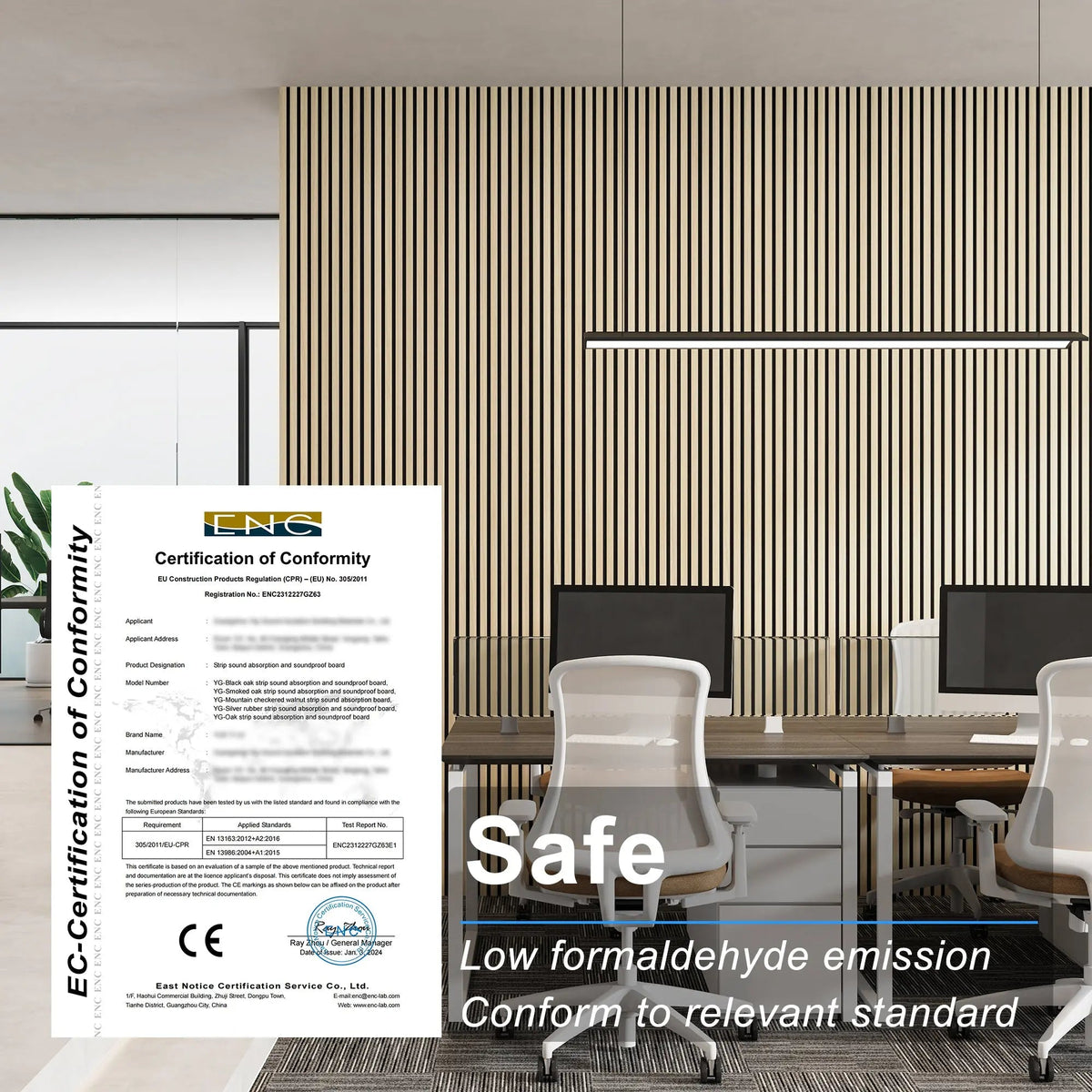 MDF Acoustic Slat Wood Wall Panels by HAUSVITA