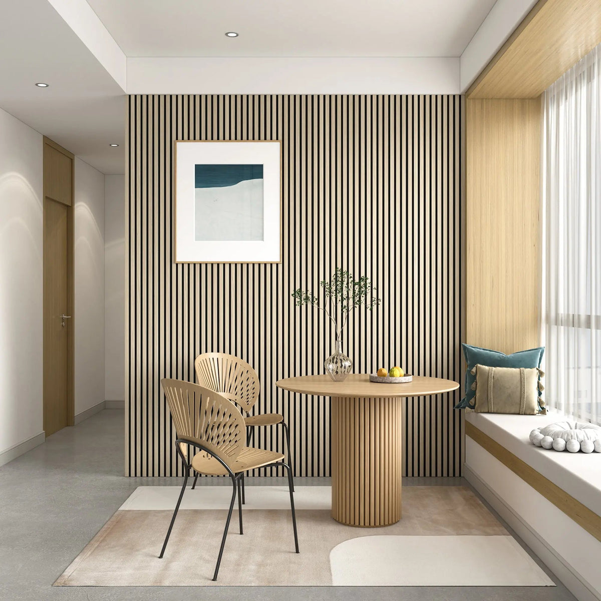 MDF Acoustic Slat Wood Wall Panels by HAUSVITA