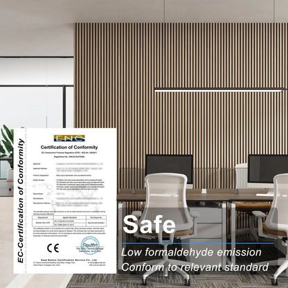 MDF Acoustic Slat Wood Wall Panels by HAUSVITA