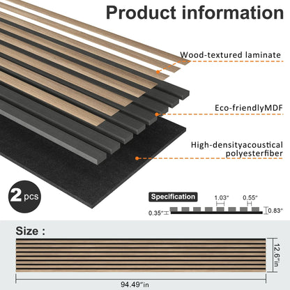 MDF Acoustic Slat Wood Wall Panels by HAUSVITA