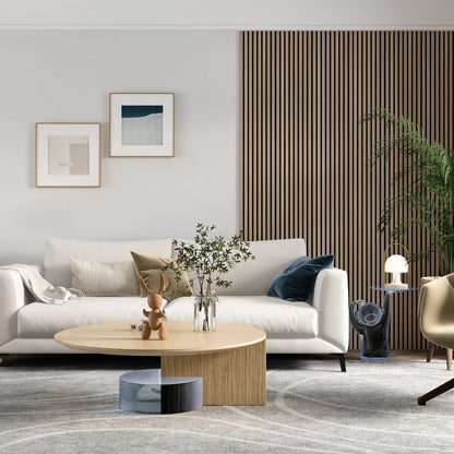 MDF Acoustic Slat Wood Wall Panels by HAUSVITA
