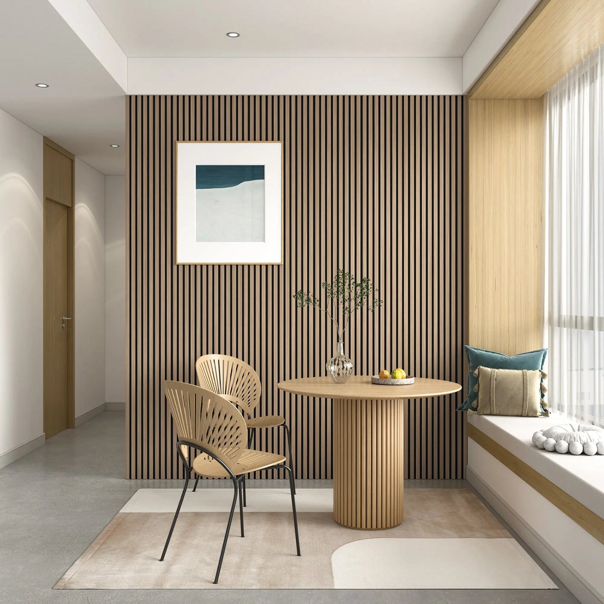 MDF Acoustic Slat Wood Wall Panels by HAUSVITA
