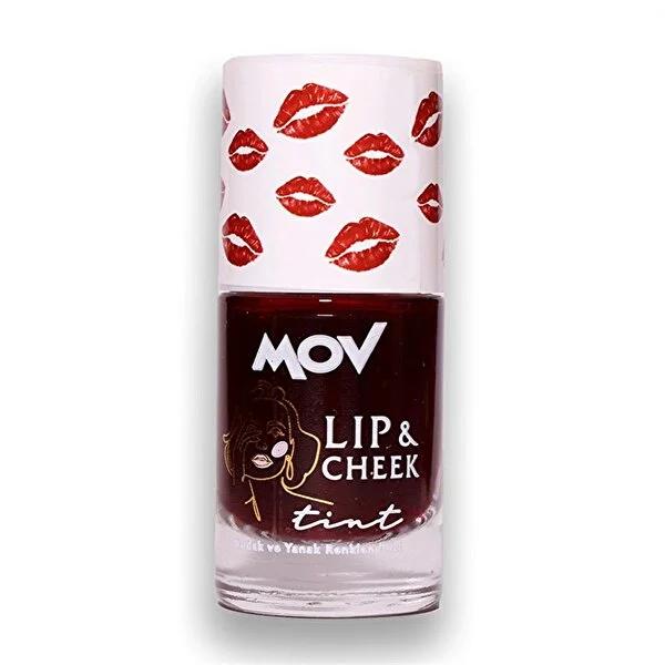 MOV Cherry Red Lip and Cheek Tint: Long-Lasting, Highly Pigmented, Natural Looking Color for Lips & Cheeks by Beauty Care Bag