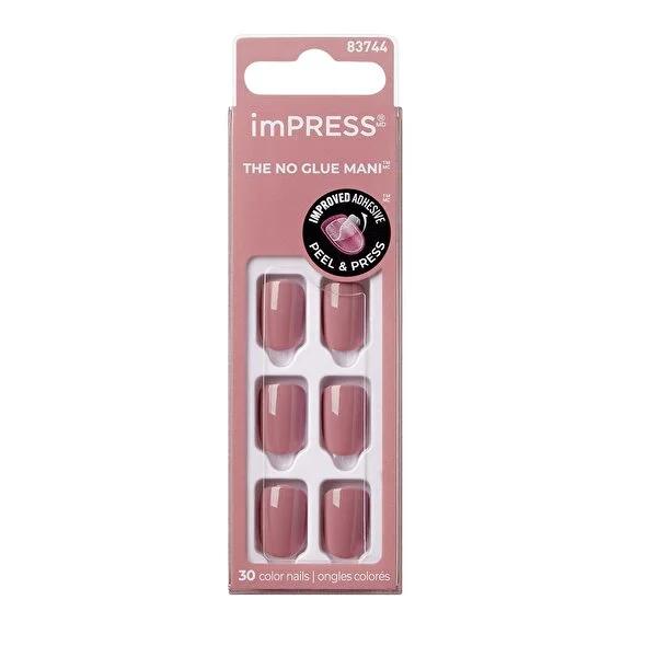 Impress Color Self-Adhesive Press-On Nails - Short Petal Pink, Easy Application, Long-Lasting Beauty Solution by Beauty Care Bag
