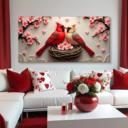 3D Cardinals Wall Art VI canvas by Tailored Canvases shown in a room setting, view 3
