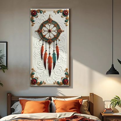 3D Whispering Feathers Wall Art III canvas by Tailored Canvases shown in a room setting, view 2