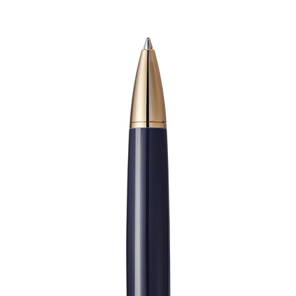 Massete Venero Executive Classic Luxury Ballpoint Pen, Glossy Black, Red, or Blue with 23K Gold Plated Trim, Twist to Open, Engravable, Presented in Gift Box, Extra Refill Included, Medium Tip, Black or Blue Ink by Massete