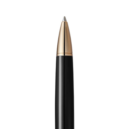 Massete Venero Executive Classic Luxury Ballpoint Pen, Glossy Black, Red, or Blue with 23K Gold Plated Trim, Twist to Open, Engravable, Presented in Gift Box, Extra Refill Included, Medium Tip, Black or Blue Ink by Massete