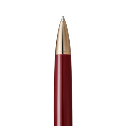 Massete Venero Executive Classic Luxury Ballpoint Pen, Glossy Black, Red, or Blue with 23K Gold Plated Trim, Twist to Open, Engravable, Presented in Gift Box, Extra Refill Included, Medium Tip, Black or Blue Ink by Massete