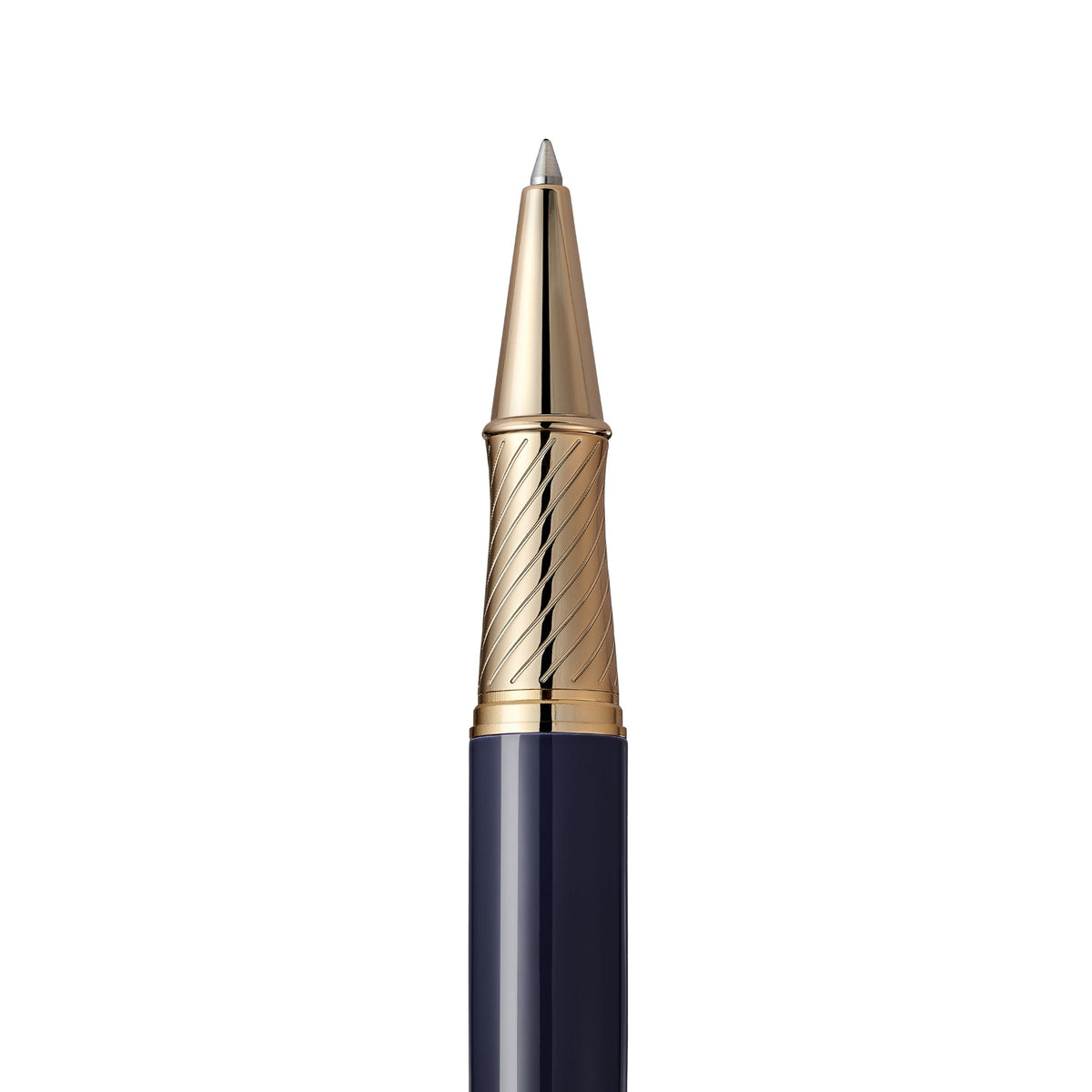 Massete Venero Executive Classic Luxury Rollerball Pen, Glossy Black, Red, or Blue with 23K Gold Plated Trim, Removable Cap, Engravable, Presented in Gift Box, Extra Refill Included, Fine Tip, Black or Blue Ink by Massete