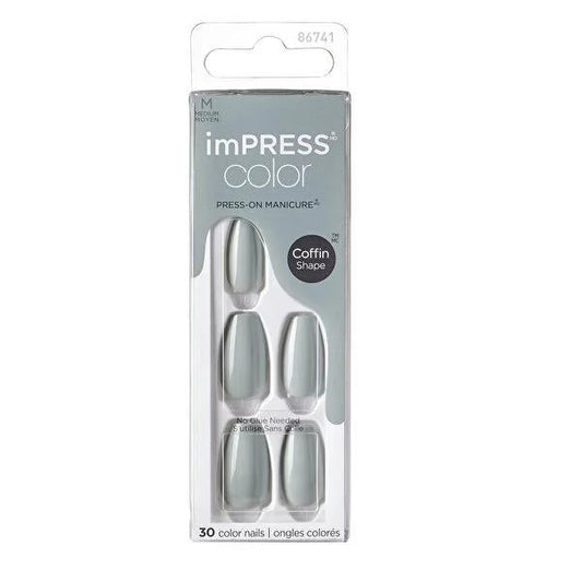 Impress Color press-on nails in Going Green, medium