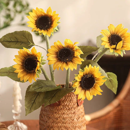 One-Head Artificial Sunflower Stem 19.7" Tall by RusticReach