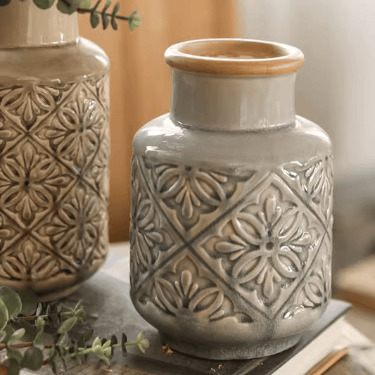 Domino Embossed Pattern Vase by RusticReach