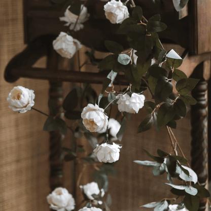 Artificial Small Peony Flower Vine 65" Long by RusticReach