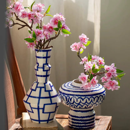 Small Peach Blossom Flower Stem 16.5" Tall by RusticReach