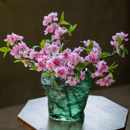 Small Peach Blossom Flower Stem 16.5" Tall by RusticReach
