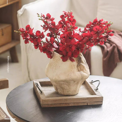 Single Red Orchid Stem 24" Tall by RusticReach