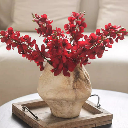Single Red Orchid Stem 24" Tall by RusticReach