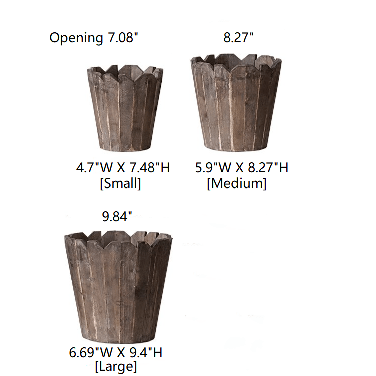 Spliced Solid Wood Planter Round by RusticReach
