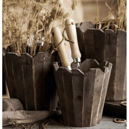 Spliced Solid Wood Planter Round by RusticReach
