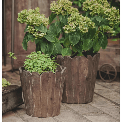 Spliced Solid Wood Planter Round by RusticReach