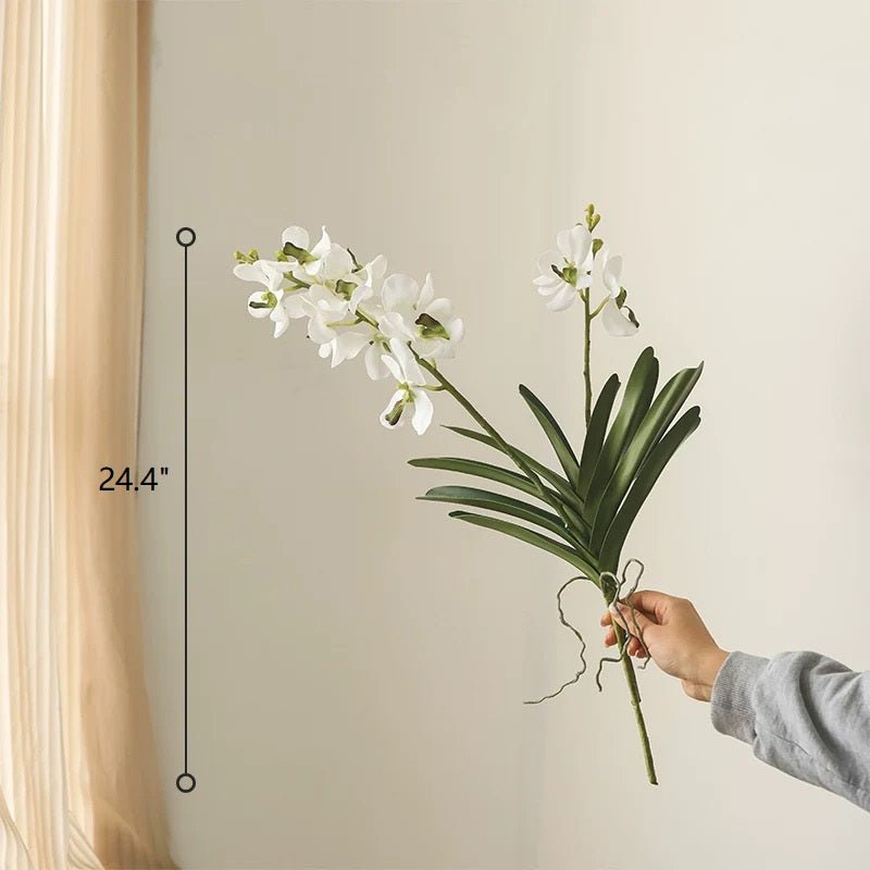 Faux Vanda Orchid Stem 24" Tall by RusticReach