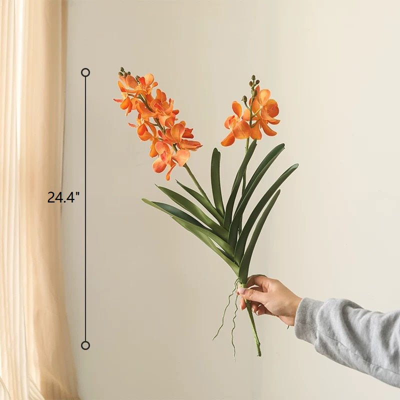 Faux Vanda Orchid Stem 24" Tall by RusticReach