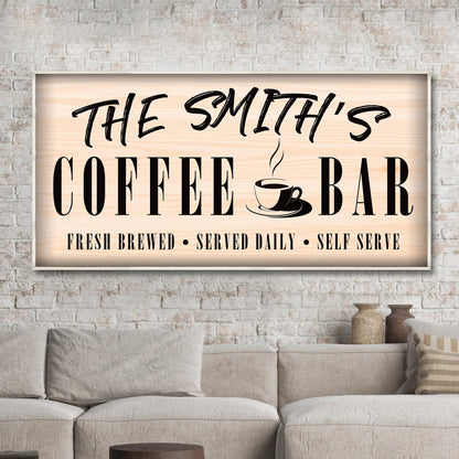 Coffee Bar Sign II by Tailored Canvases