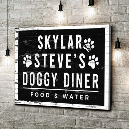 Doggy Diner Sign by Tailored Canvases