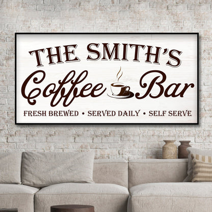 Coffee Bar Sign II by Tailored Canvases