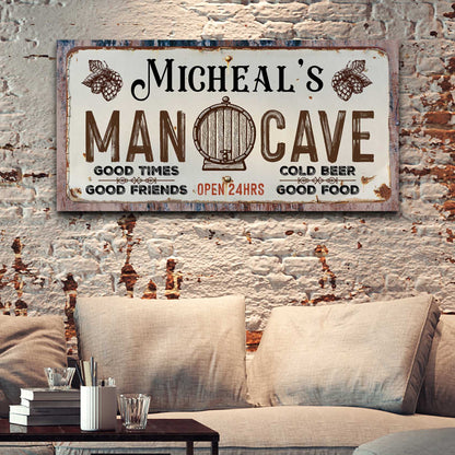 Man Cave Sign by Tailored Canvases