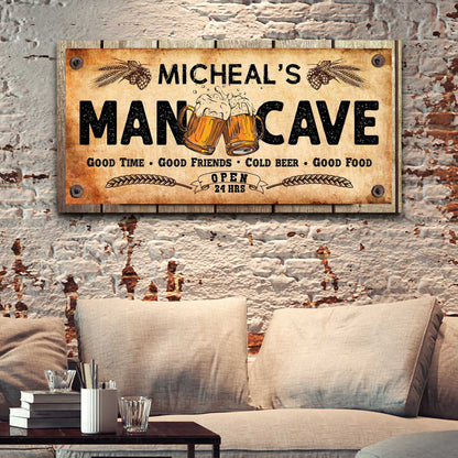 Man Cave Sign by Tailored Canvases