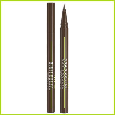 Maybelline Tattoo Liner Ink Pen - Pitch Brown: Long-lasting, Smudge-Proof Brown Eyeliner for Effortless Definition by Beauty Care Bag