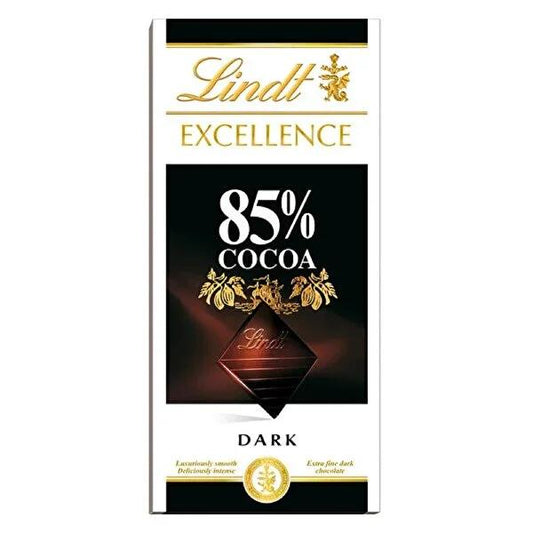 Lindt Excellence Dark Chocolate Bar 85% Cocoa - Premium Swiss Chocolate Experience by Beauty Care Bag