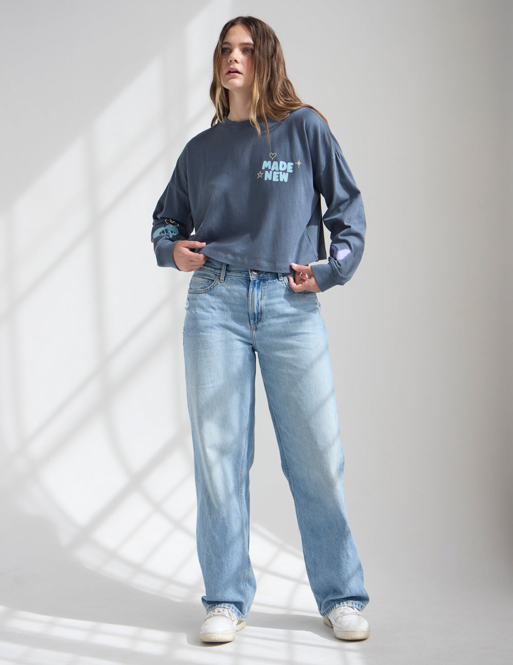 Made New Cropped LS Women's Tee by Elevated Faith