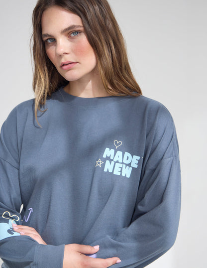 Made New Cropped LS Women's Tee by Elevated Faith