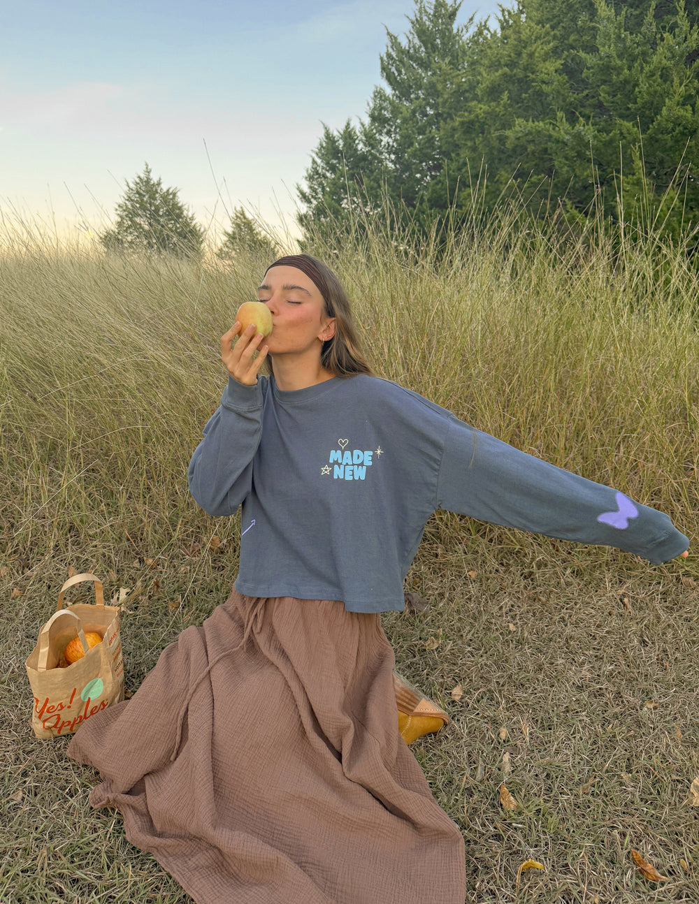 Made New Cropped LS Women's Tee by Elevated Faith