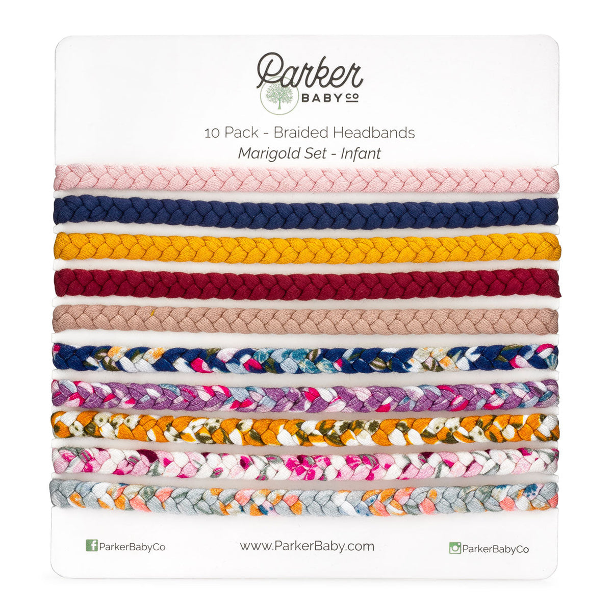 Marigold Set - Braided Headbands - 10 Pack by Parker Baby Co.