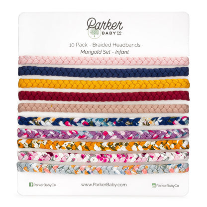 Marigold Set - Braided Headbands - 10 Pack by Parker Baby Co.