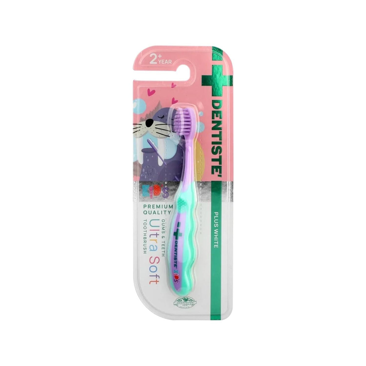 Dentiste Kids Plus White: Ultra Soft Toothbrush for Ages 2+ - Gentle Dental Care for Toddlers & Children by Beauty Care Bag